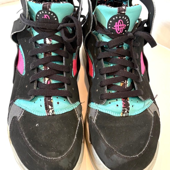 Nike Air Flight Huarache PRM Bold Berry 705005-005 Size 12 Teal Pink Black Retro - Picture 5 of 15